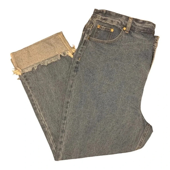 NWT Boohoo Plus Asymmetric Waistband Straight Leg Jeans Size 14 - Picture 9 of 14